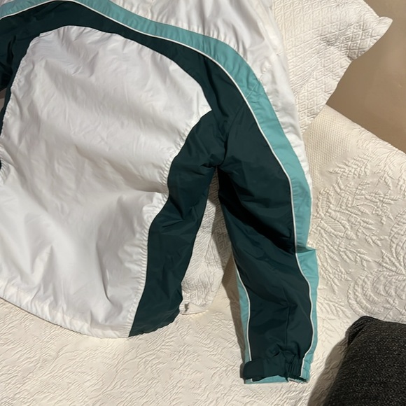 COLUMBIA SKI JACKET WOMEN'S MEDIUM W/ HOOD WHITE & GREEN - Picture 2 of 16